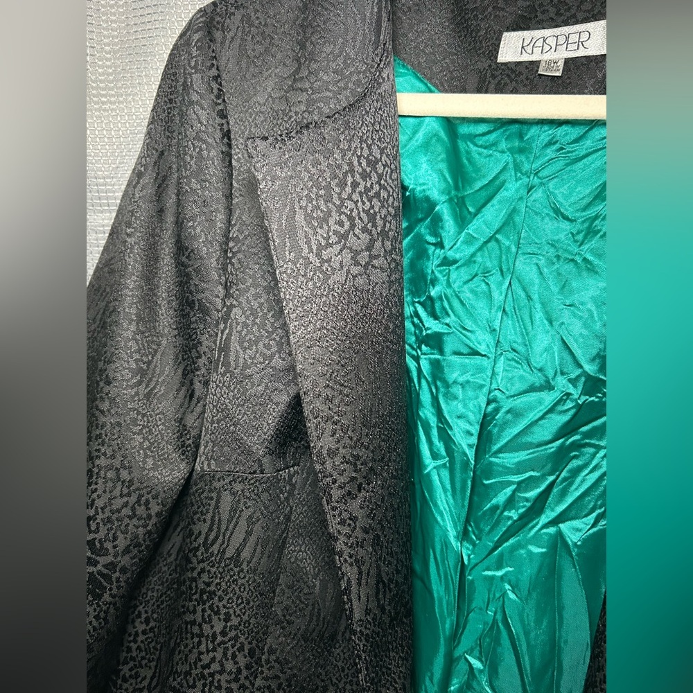 Kasper Black Jacket with Teal Interior - Picture 3 of 8